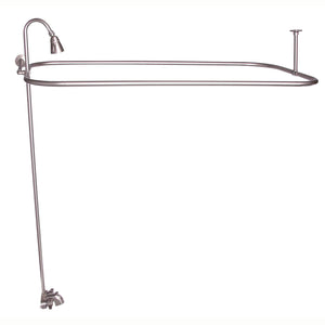 Antonio 55" Cast Iron Roll Top Tub Kit-Brushed Nickel Accessories