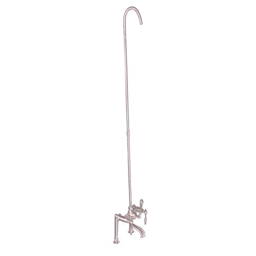 Tub Rim-Mounted Filler with Diverter and Riser