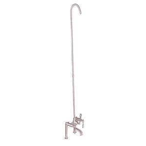 Tub Rim-Mounted Filler with Diverter and Riser