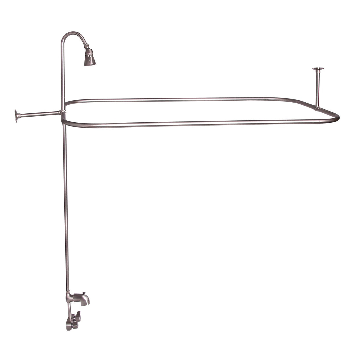 Brocton 65″ Cast Iron Roll Top Tub Kit – Brushed Nickel Accessories