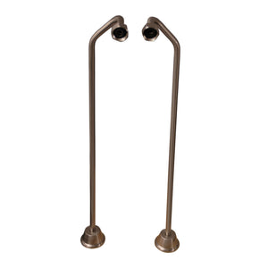 Antonio 55" Cast Iron Roll Top Tub Kit-Brushed Nickel Accessories