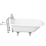 Bartlett 60″ Cast Iron Roll Top Tub Kit – Polished Chrome Accessories