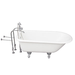 Bartlett 60″ Cast Iron Roll Top Tub Kit – Polished Chrome Accessories