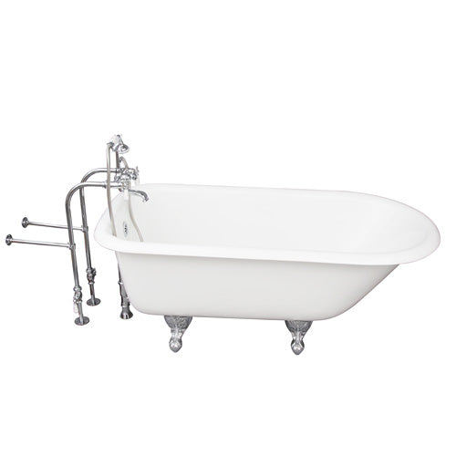 Bartlett 60″ Cast Iron Roll Top Tub Kit – Polished Chrome Accessories