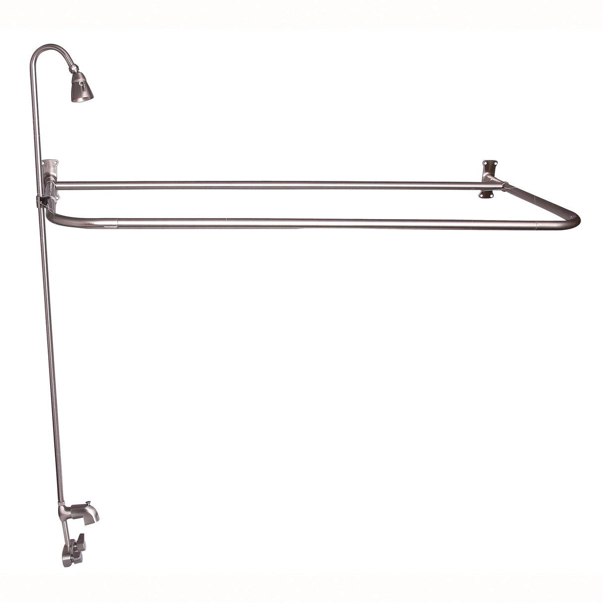 Bartlett 60" Cast Iron Roll Top Tub Kit-Brushed Nickel Accessories