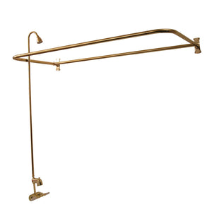 Antonio 55" Cast Iron Roll Top Tub Kit-Polished Brass Accessories