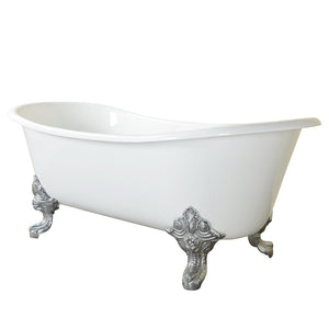 Nelson 72" Cast Iron Double Slipper Tub
