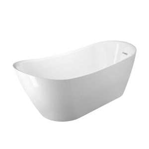 Lovina 66" Acrylic Slipper Tub with Integral Drain and Overflow