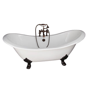 Marshall 72″ Cast Iron Double Slipper Tub Kit – Oil Rubbed Bronze Accessories
