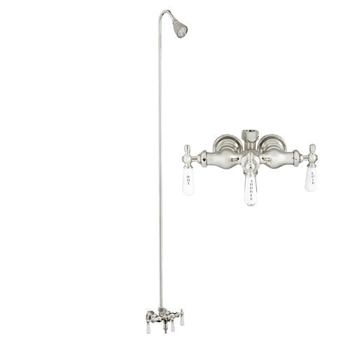 Tub/Shower Converto Unit – Diverter Faucet, Old Style Spigot, Adj. Showerhead for Cast Iron Tub