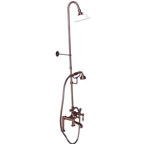 Tub Filler with Diverter Hand-Held Shower and Riser