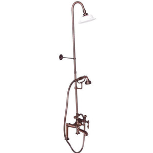 Tub Filler with Diverter Hand-Held Shower and Riser