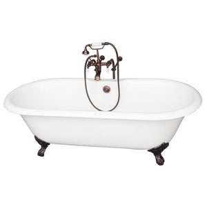 Duet 67″ Cast Iron Double Roll Top Tub Kit – Oil Rubbed Bronze Accessories