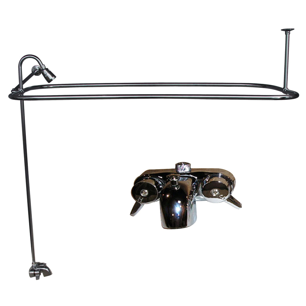 Andover 60″ Acrylic Roll Top Tub Kit in White – Polished Chrome Accessories