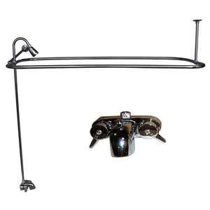 Andover 60″ Acrylic Roll Top Tub Kit in White – Polished Chrome Accessories
