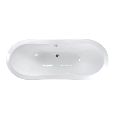 Marshall 72" Cast Iron Double Slipper Tub on Base