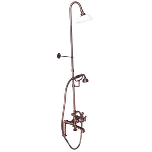 Tub Filler with Diverter Hand-Held Shower and Riser