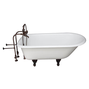 Antonio 55" Cast Iron Roll Top Tub Kit-Oil Rubbed Bronze Accessories