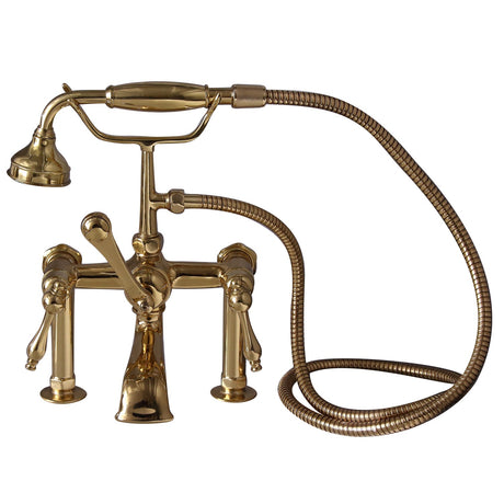 Marshall 72″ Cast Iron Double Slipper Tub Kit – Polished Brass Accessories