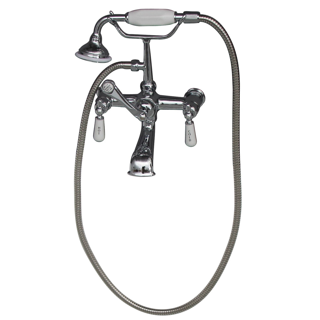 Fillmore 60″ Acrylic Slipper Tub Kit in White – Polished Chrome Accessories