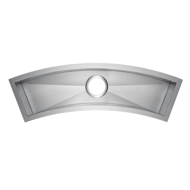33" Wolcott Zero Radius Stainless Steel Prep Sink