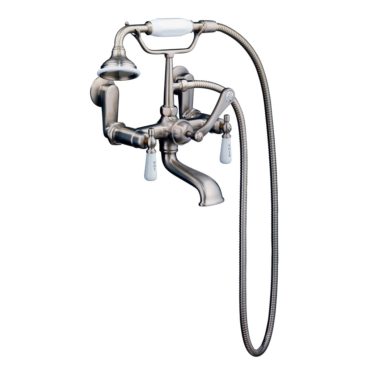 Antonio 55″ Cast Iron Roll Top Tub Kit – Brushed Nickel Accessories
