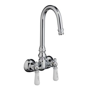 Andover 60″ Acrylic Roll Top Tub Kit in Bisque – Polished Chrome Accessories