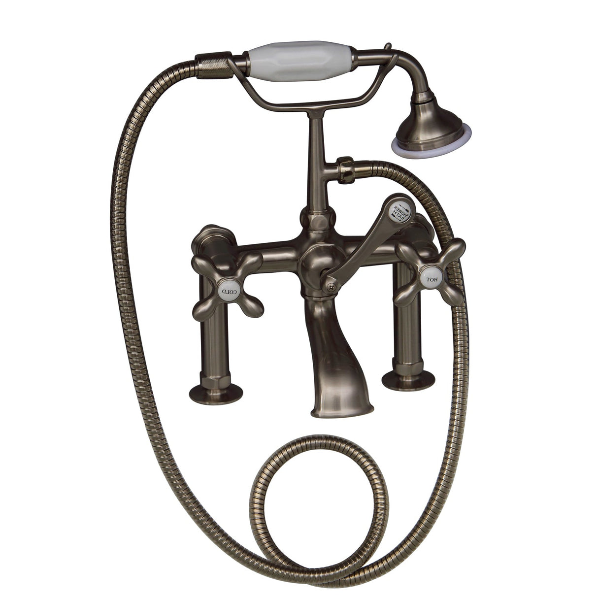 Beecher 60″ Cast Iron Roll Top Tub Kit – Brushed Nickel Accessories