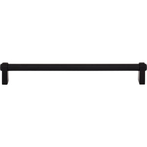 Top Knobs TK3214 Lawrence Pull 8 13/16 Inch Center to Center - Flat Black