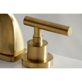 Kingston Brass KS4947CML Manhattan 8 in. Widespread Bathroom Faucet, Brushed Brass