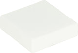 Atlas Homewares Thin Square Knob 1 1/4 Inch High White Gloss