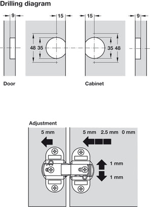 Häfele 343.91.600 Aximat® - Folding Door Institutional Hinge, Opening Angle 180°, for Hawa Multifold, Nickel finish