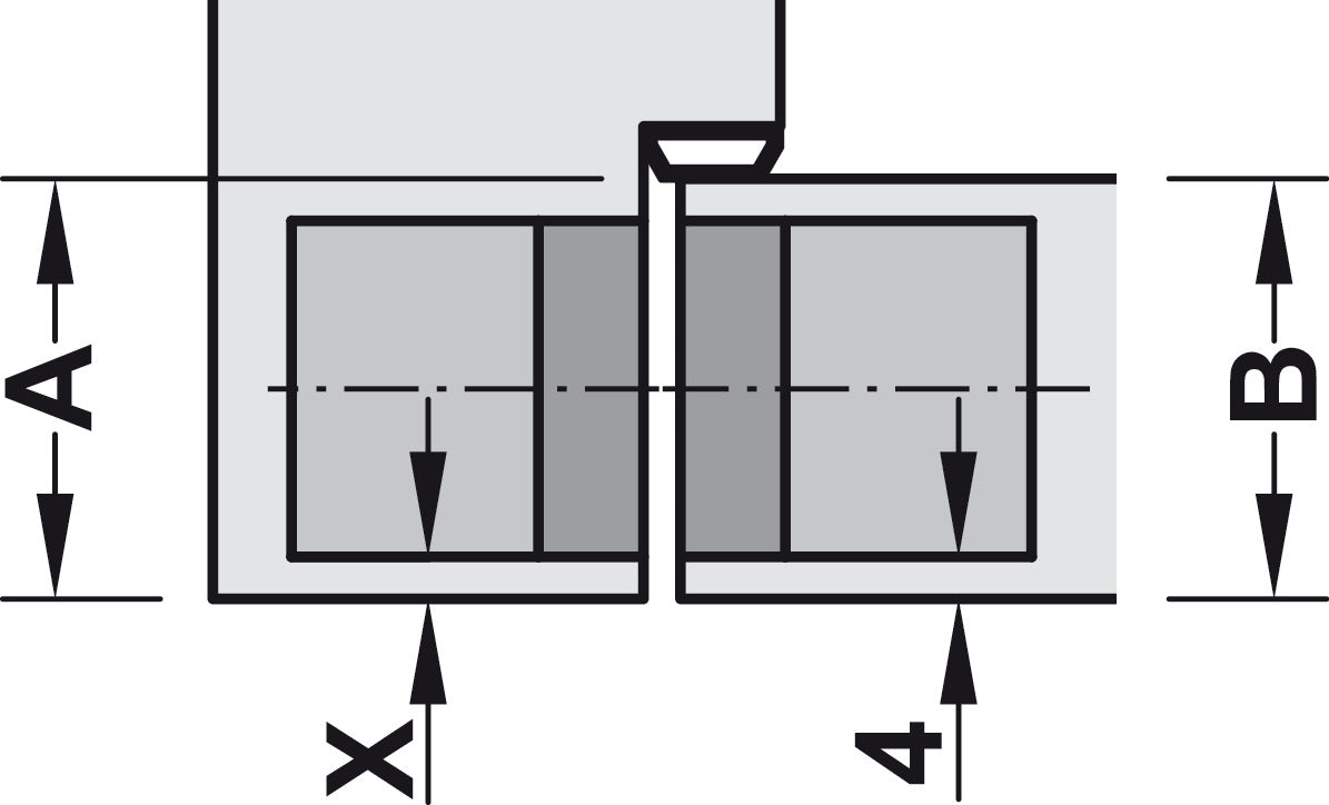 Häfele 924.19.201 TECTUS - Concealed Hinge, TE 540 3D, 3D adjustable, size 200 mm, Traffic white (RAL9016)