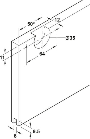 Häfele 402.33.012 Sliding Door Hardware, Slido F-Line21 12C, set, for small wooden sliding doors, for door weights up to 12 kg (26.4 lbs.), Infront, for 1 door, with soft and self closing mechanism on both sides
