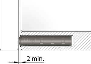Häfele 356.12.718 Latch, K Push Tech Concealed, Long, Strong catch with buffer, white