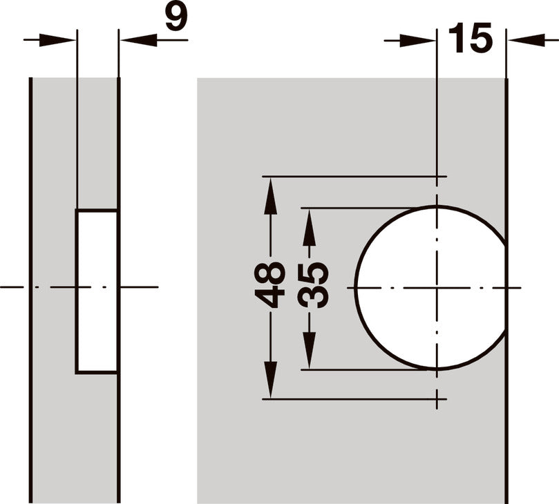 Häfele 343.91.600 Aximat® - Folding Door Institutional Hinge, Opening Angle 180°, for Hawa Multifold, Nickel finish