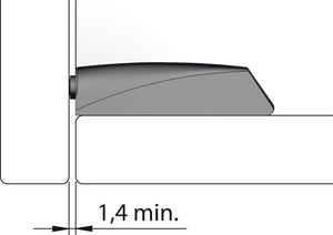 Häfele 356.12.718 Latch, K Push Tech Concealed, Long, Strong catch with buffer, white