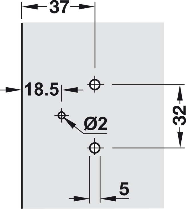 Häfele 344.06.810 Aximat® - Single Pivot Institutional Hinge Cup, Grade 1, for 8 mm Holes, Dowel Mount, Aximat® 300, Matte nickel