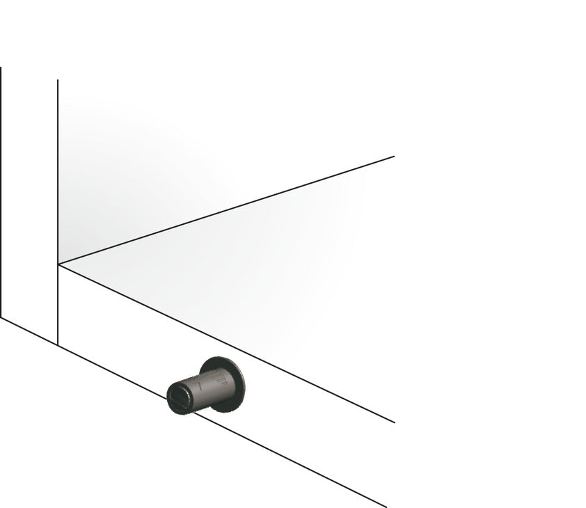Häfele 356.12.500 Latch, K Push Tech Concealed, Short, With Magnet, Gray