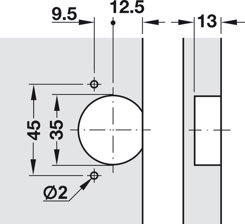 Häfele 344.06.791 Aximat® - Spacer Plate, 300, Thickness: 1.5 mm