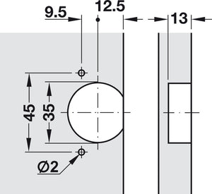 Häfele 344.06.791 Aximat® - Spacer Plate, 300, Thickness: 1.5 mm
