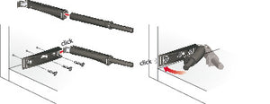 Häfele 356.12.310 Latch, K Push Tech Concealed, Short, With Buffer, anthracite