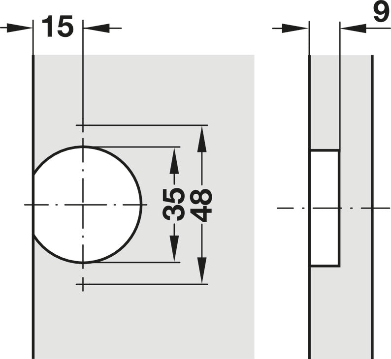 Häfele 343.91.600 Aximat® - Folding Door Institutional Hinge, Opening Angle 180°, for Hawa Multifold, Nickel finish
