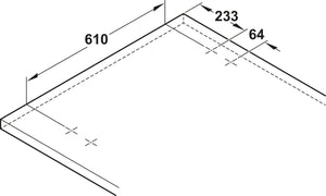 Häfele 643.12.201 Lift-Up Table Top Fitting, Tavoflex, For raising and forward swivelling of, White aluminum, RAL 9006