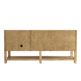 Breckenridge 72" Double Vanity, Light Natural Oak w/ 3 CM Charcoal Soapstone Top