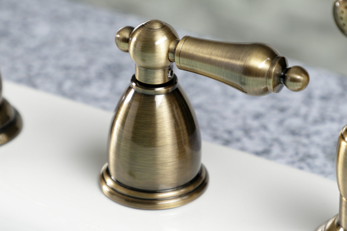 Kingston Brass KB1793ALBS Widespread Kitchen Faucet, Antique Brass