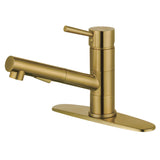 Gourmetier LS8403DL Concord Single-Handle Pull-Out Kitchen Faucet, Brushed Brass