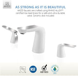 ANZZI L-AZ018 Pendant Series 8 in. Widespread 2-Handle Low-Arc Bathroom Faucet in Polished Chrome