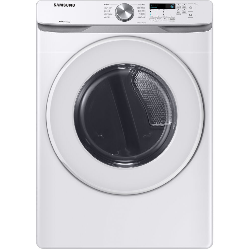 Samsung DVE45T6020W 7.5 CF Electric Dryer, Long Venting