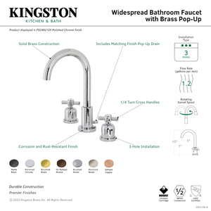 Fauceture FSC8929ZX Millennium Widespread Bathroom Faucet, Polished Nickel